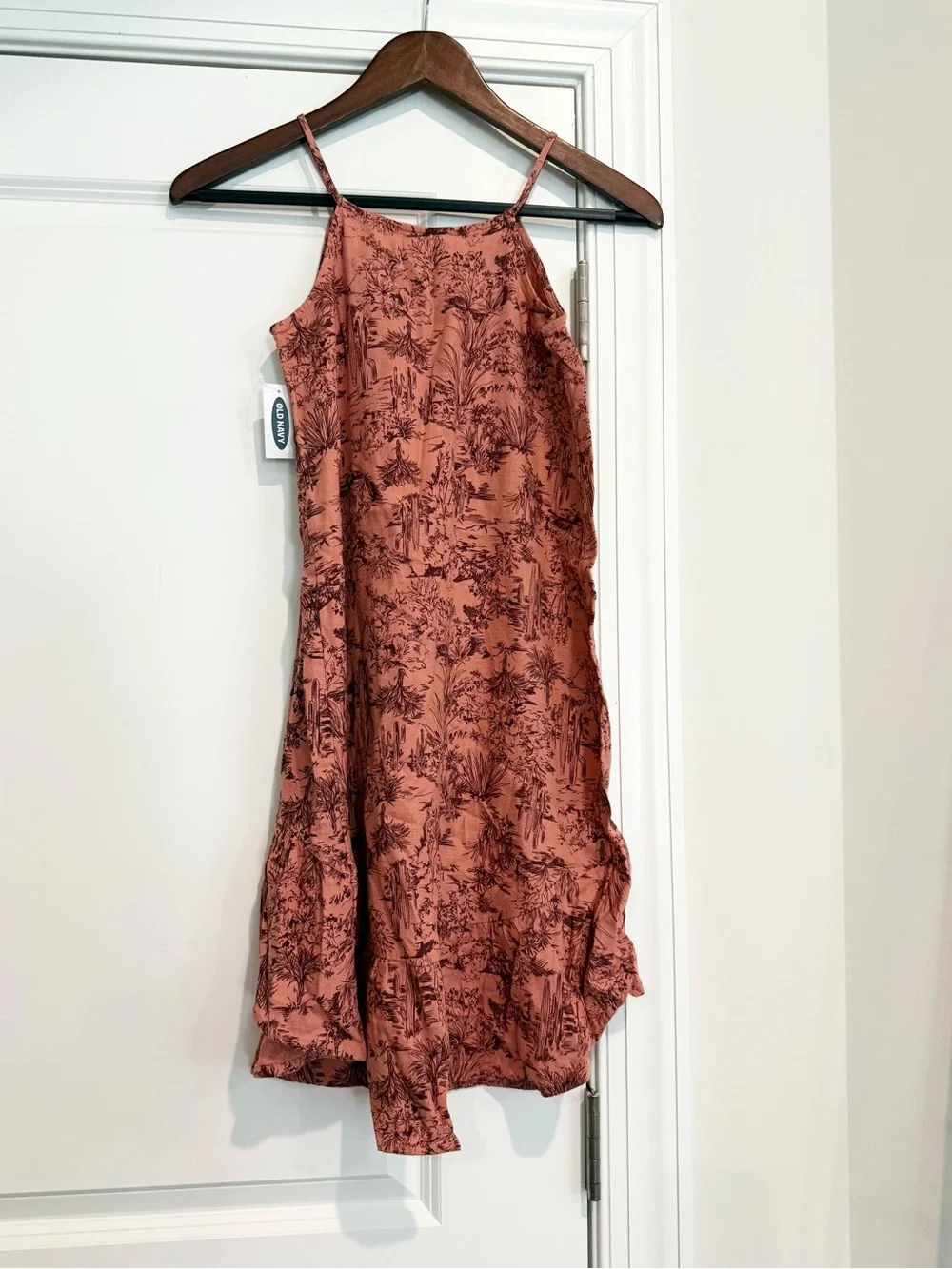 Old Navy Girl’s High-Low Linen Dress with Cactus Print